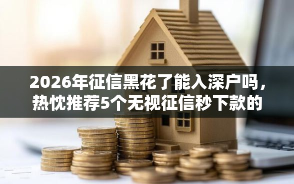 2026年征信黑花了能入深户吗，热忱推荐5个无视征信秒下款的口子