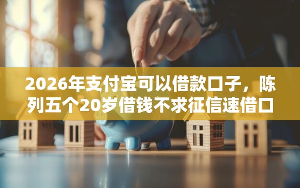 2026年支付宝可以借款口子，陈列五个20岁借钱不求征信速借口子