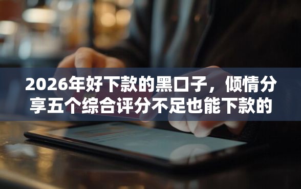 2026年好下款的黑口子，倾情分享五个综合评分不足也能下款的网贷