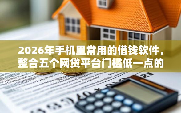 2026年手机里常用的借钱软件，整合五个网贷平台门槛低一点的软件