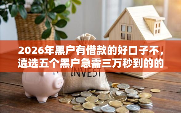 2026年黑户有借款的好口子不，遴选五个黑户急需三万秒到的的软件