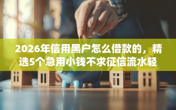 2026年信用黑户怎么借款的，精选5个急用小钱不求征信流水轻松贷的app