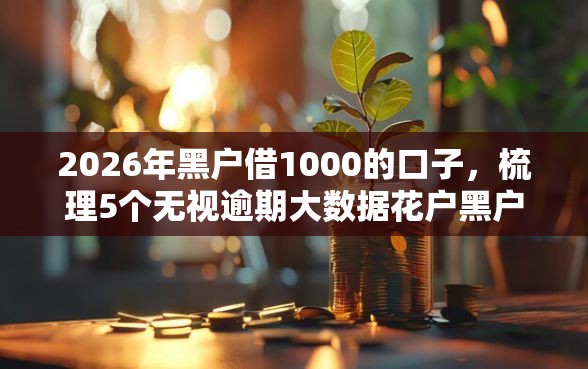 2026年黑户借1000的口子,梳理5个无视逾期大数据花户黑户口子 2026年黑户借1000的口子,梳理5个无视逾期大数据花户黑户口子