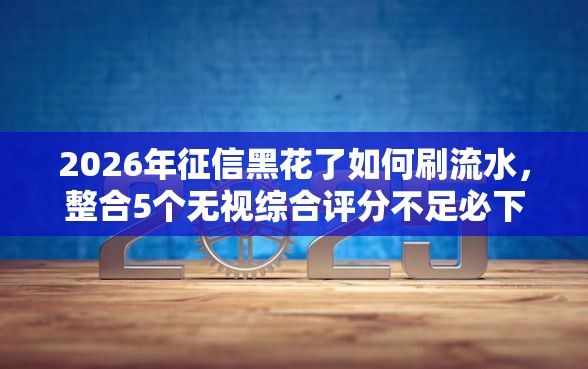 2026年征信黑花了如何刷流水，整合5个无视综合评分不足必下款口子