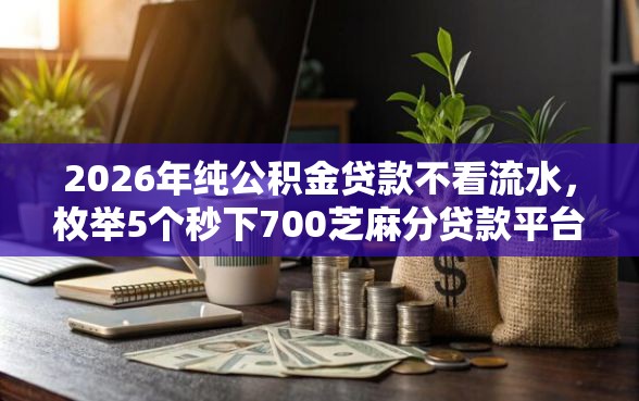 2026年纯公积金贷款不看流水，枚举5个秒下700芝麻分贷款平台