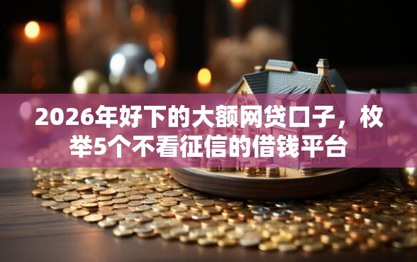 2026年好下的大额网贷口子，枚举5个不看征信的借钱平台