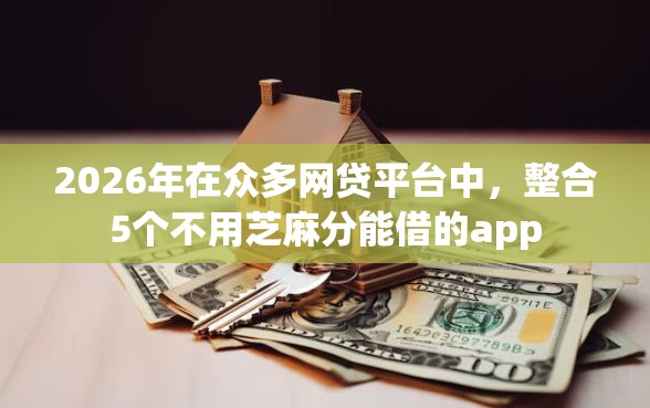 2026年在众多网贷平台中，整合5个不用芝麻分能借的app