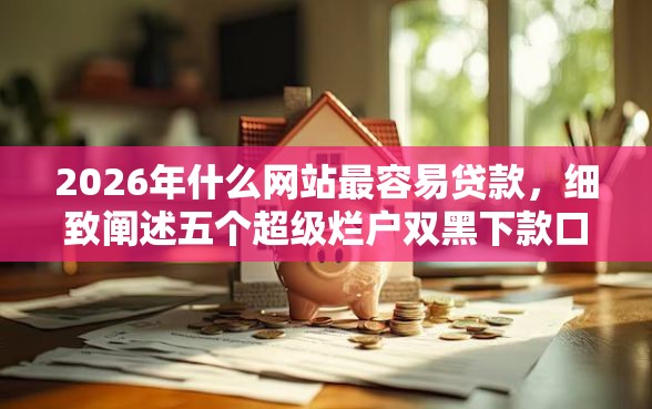 2026年什么网站最容易贷款，细致阐述五个超级烂户双黑下款口子