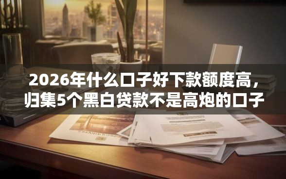 2026年什么口子好下款额度高，归集5个黑白贷款不是高炮的口子