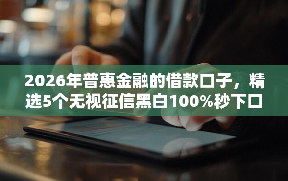 2026年普惠金融的借款口子，精选5个无视征信黑白100%秒下口子
