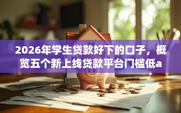 2026年学生贷款好下的口子，概览五个新上线贷款平台门槛低app