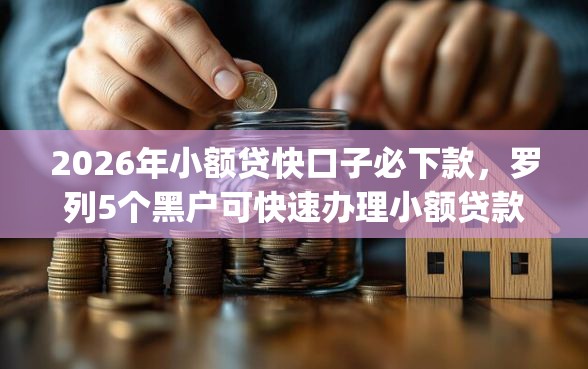 2026年小额贷快口子必下款，罗列5个黑户可快速办理小额贷款业务的app