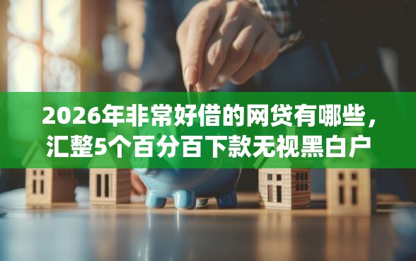 2026年非常好借的网贷有哪些，汇整5个百分百下款无视黑白户网贷app