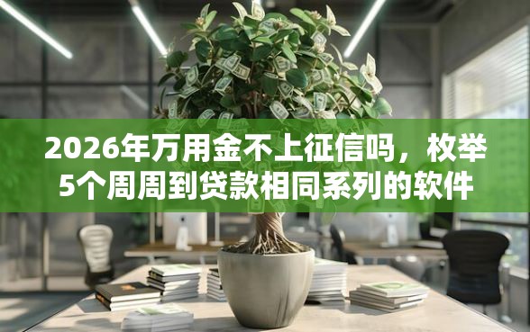 2026年万用金不上征信吗，枚举5个周周到贷款相同系列的软件