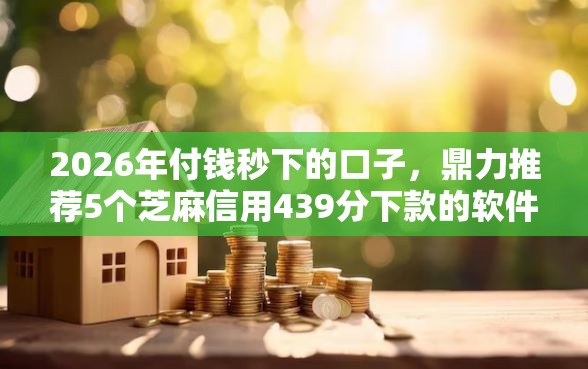 2026年付钱秒下的口子，鼎力推荐5个芝麻信用439分下款的软件