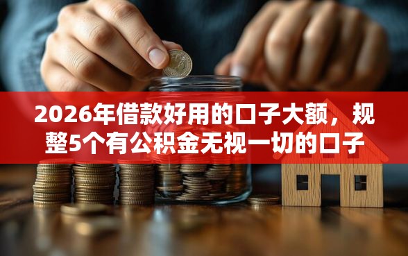 2026年借款好用的口子大额，规整5个有公积金无视一切的口子