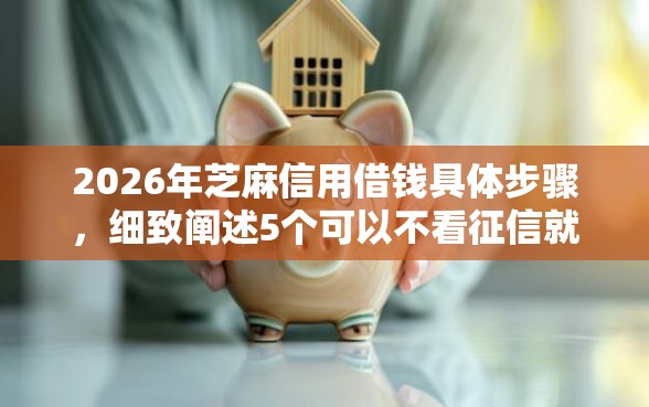 2026年芝麻信用借钱具体步骤，细致阐述5个可以不看征信就能下款的平台