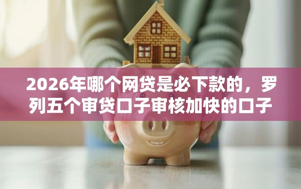 2026年哪个网贷是必下款的，罗列五个审贷口子审核加快的口子