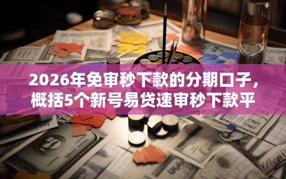 2026年免审秒下款的分期口子，概括5个新号易贷速审秒下款平台
