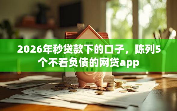 2026年秒贷款下的口子，陈列5个不看负债的网贷app