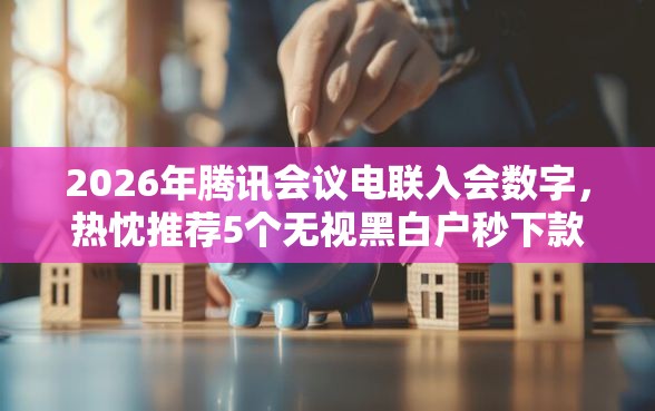2026年腾讯会议电联入会数字，热忱推荐5个无视黑白户秒下款口子平台