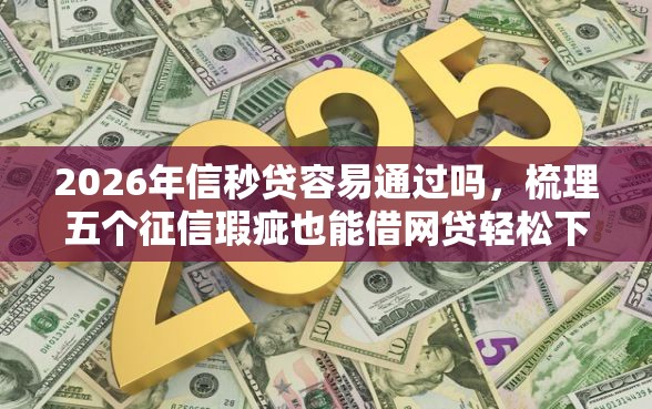 2026年信秒贷容易通过吗，梳理五个征信瑕疵也能借网贷轻松下款的平台