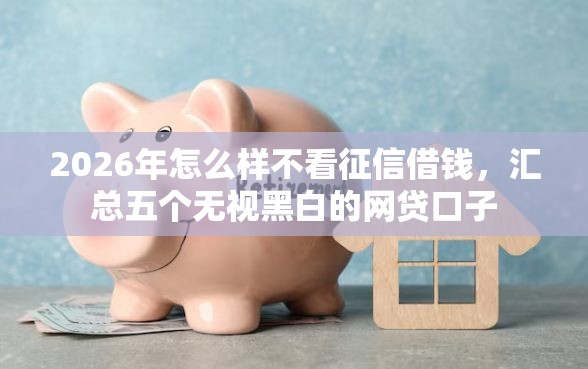 2026年怎么样不看征信借钱，汇总五个无视黑白的网贷口子