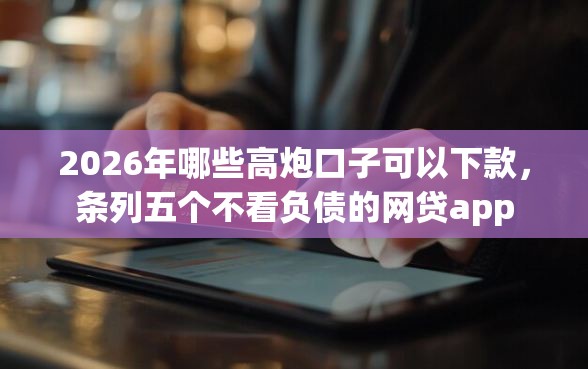 2026年哪些高炮口子可以下款，条列五个不看负债的网贷app
