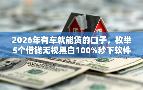 2026年有车就能贷的口子，枚举5个借钱无视黑白100%秒下软件