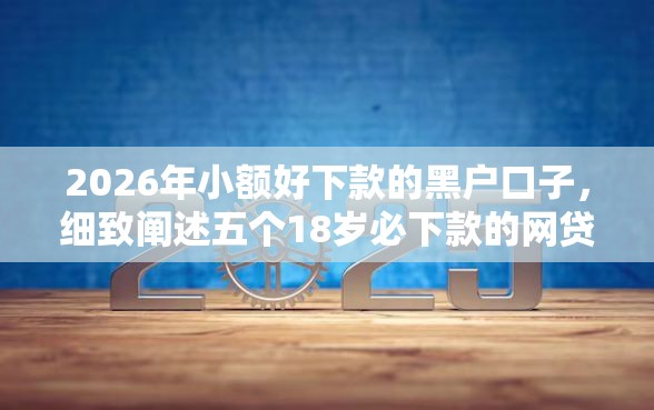 2026年小额好下款的黑户口子，细致阐述五个18岁必下款的网贷平台
