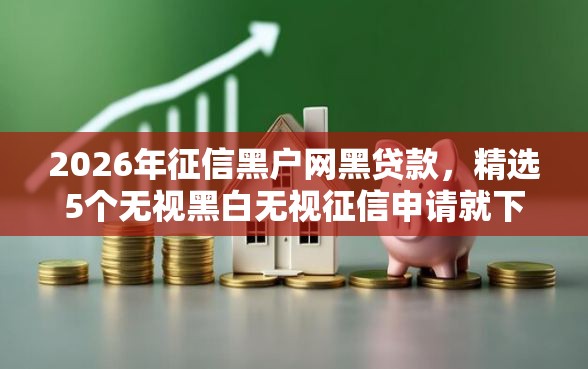2026年征信黑户网黑贷款，精选5个无视黑白无视征信申请就下款的软件
