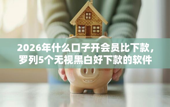 2026年什么口子开会员比下款，罗列5个无视黑白好下款的软件