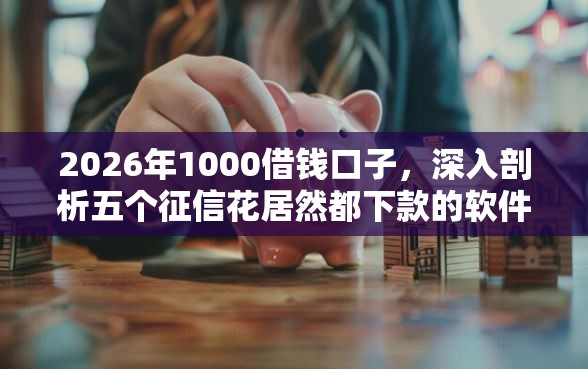 2026年1000借钱口子，深入剖析五个征信花居然都下款的软件