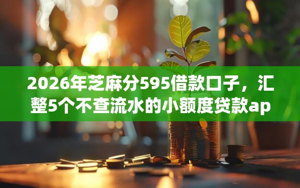 2026年芝麻分595借款口子，汇整5个不查流水的小额度贷款app
