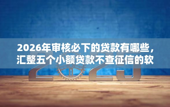 2026年审核必下的贷款有哪些，汇整五个小额贷款不查征信的软件