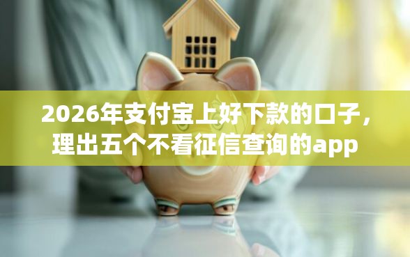 2026年支付宝上好下款的口子，理出五个不看征信查询的app