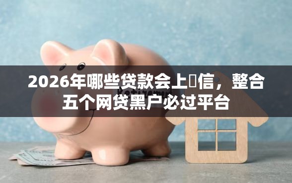 2026年哪些贷款会上佂信，整合五个网贷黑户必过平台
