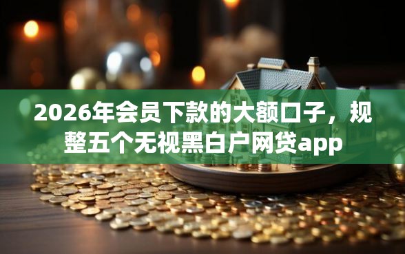 2026年会员下款的大额口子，规整五个无视黑白户网贷app