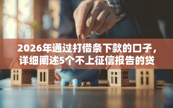2026年通过打借条下款的口子，详细阐述5个不上征信报告的贷款软件