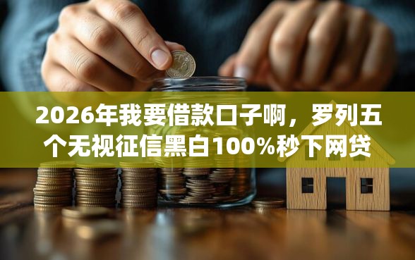 2026年我要借款口子啊，罗列五个无视征信黑白100%秒下网贷app