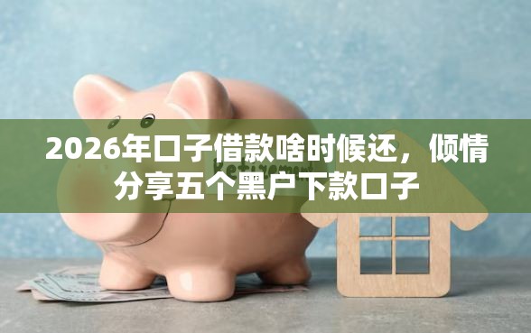 2026年口子借款啥时候还，倾情分享五个黑户下款口子