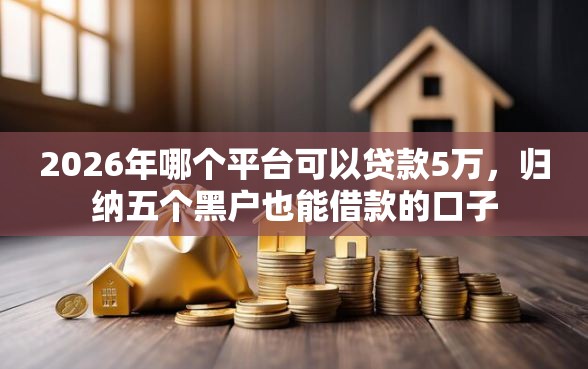 2026年哪个平台可以贷款5万，归纳五个黑户也能借款的口子