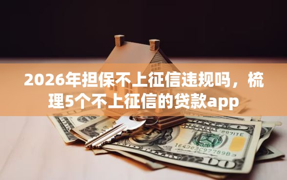 2026年担保不上征信违规吗，梳理5个不上征信的贷款app