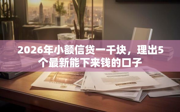 2026年小额信贷一千块，理出5个最新能下来钱的口子