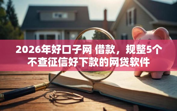 2026年好口子网 借款，规整5个不查征信好下款的网贷软件