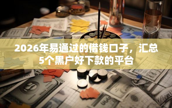2026年易通过的借钱口子，汇总5个黑户好下款的平台