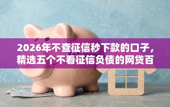 2026年不查征信秒下款的口子，精选五个不看征信负债的网贷百分百下款平台