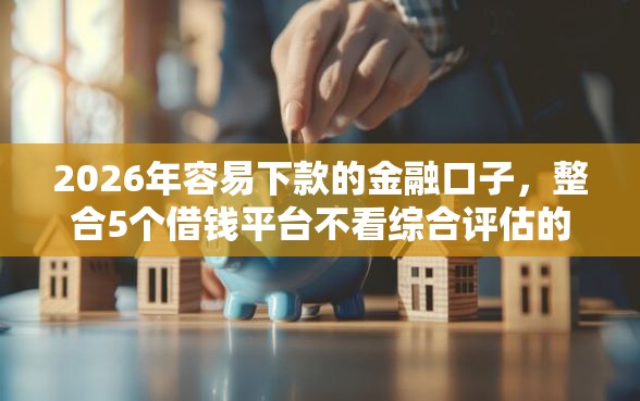 2026年容易下款的金融口子，整合5个借钱平台不看综合评估的口子