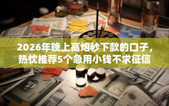 2026年晚上高炮秒下款的口子，热忱推荐5个急用小钱不求征信流水轻松贷的口子