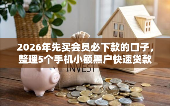 2026年先买会员必下款的口子，整理5个手机小额黑户快速贷款口子